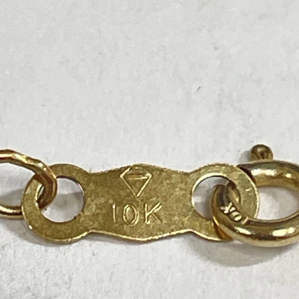 10kt Gold Dainty Chain Necklace - Picture 3 of 4